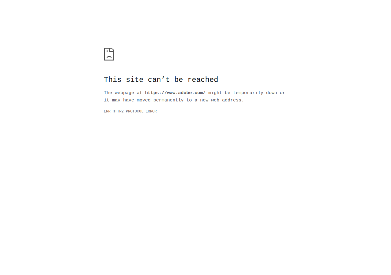 Screenshot of adobe.com