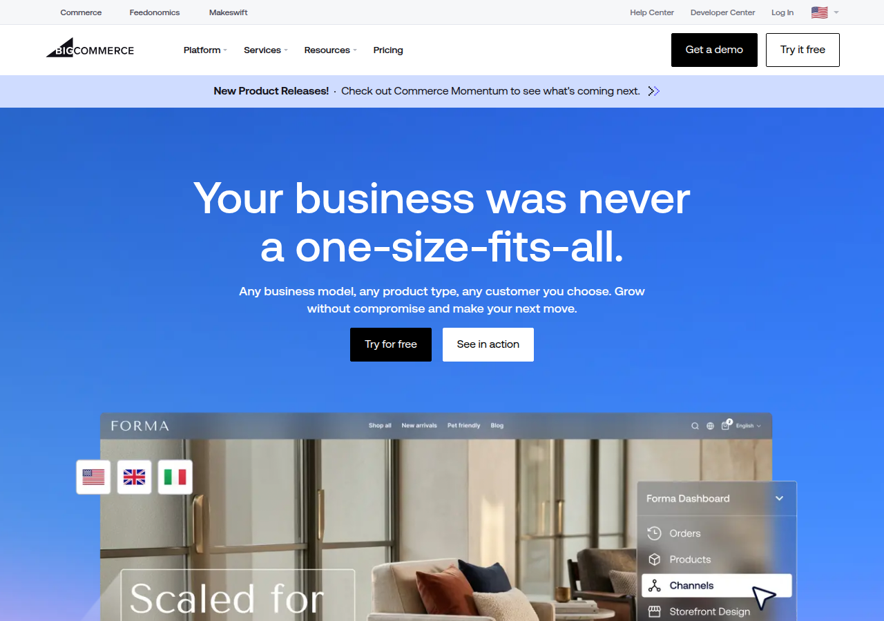 Screenshot of bigcommerce.com