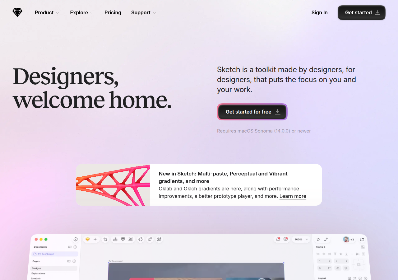 Screenshot of sketch.com