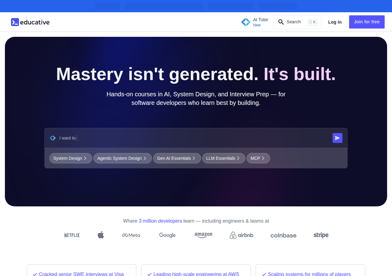 Screenshot of educative.io