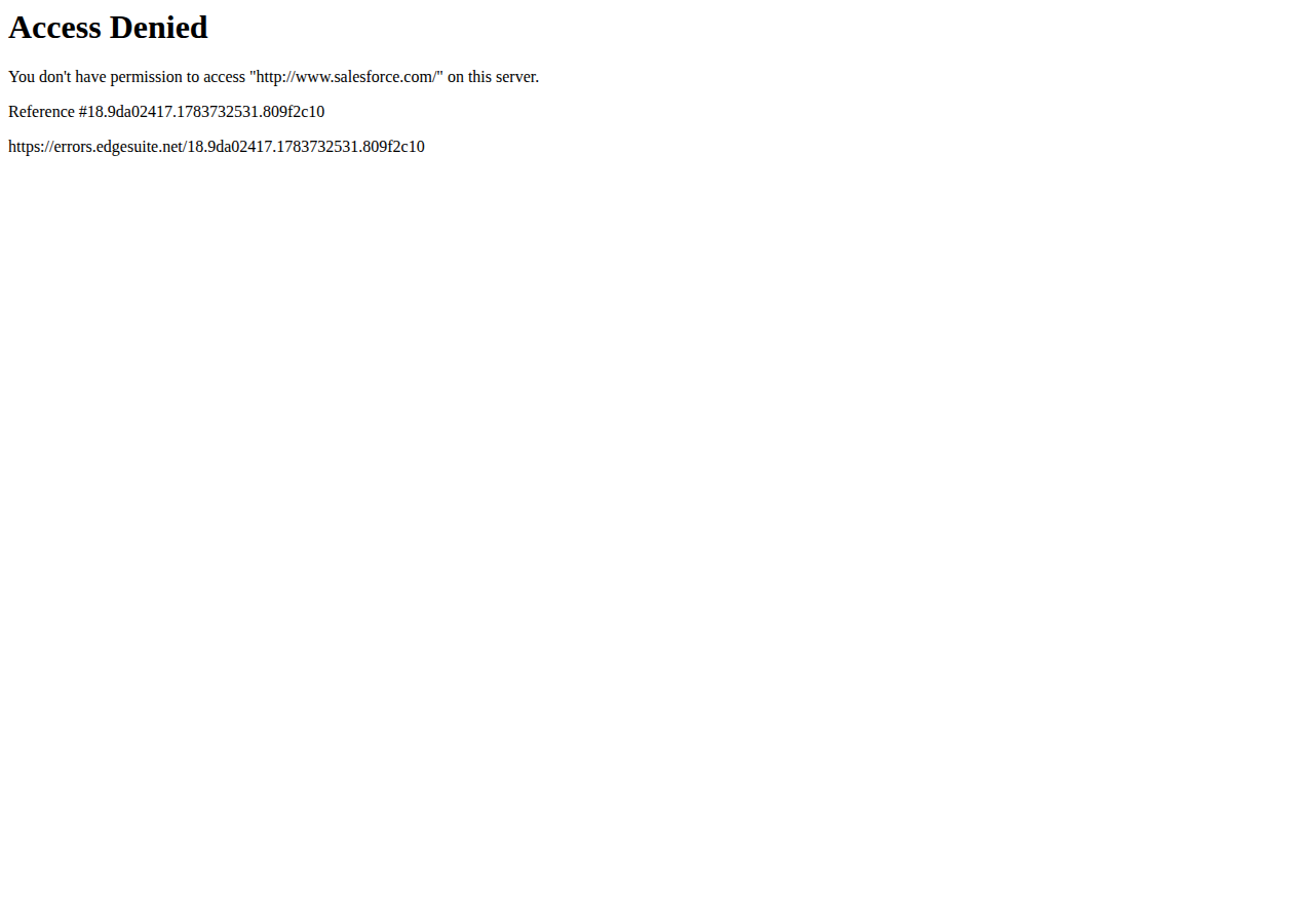 Screenshot of salesforce.com