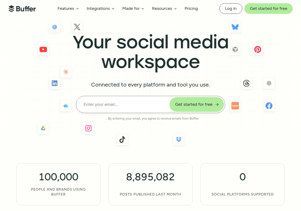 Screenshot of buffer.com