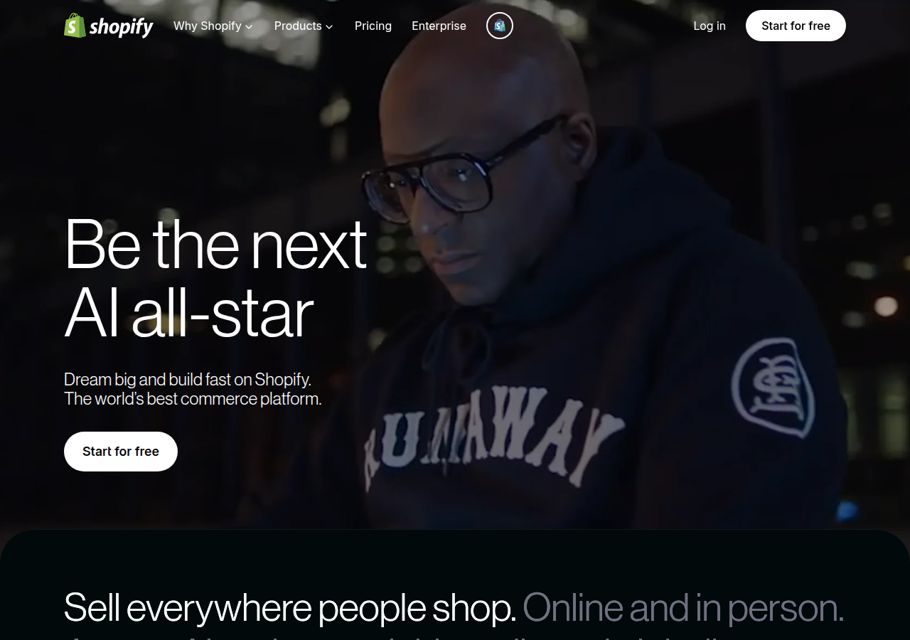 Screenshot of shopify.com