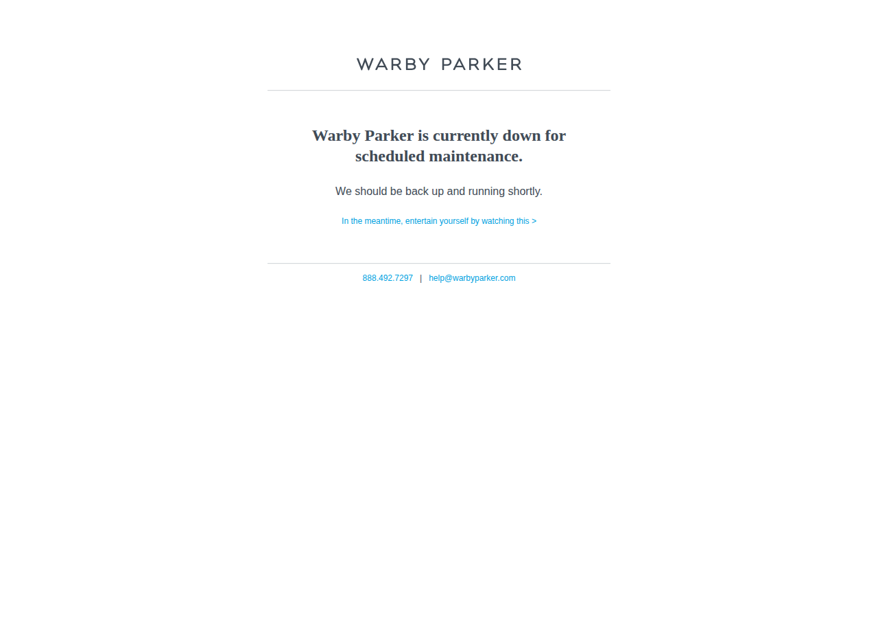 Screenshot of warbyparker.com