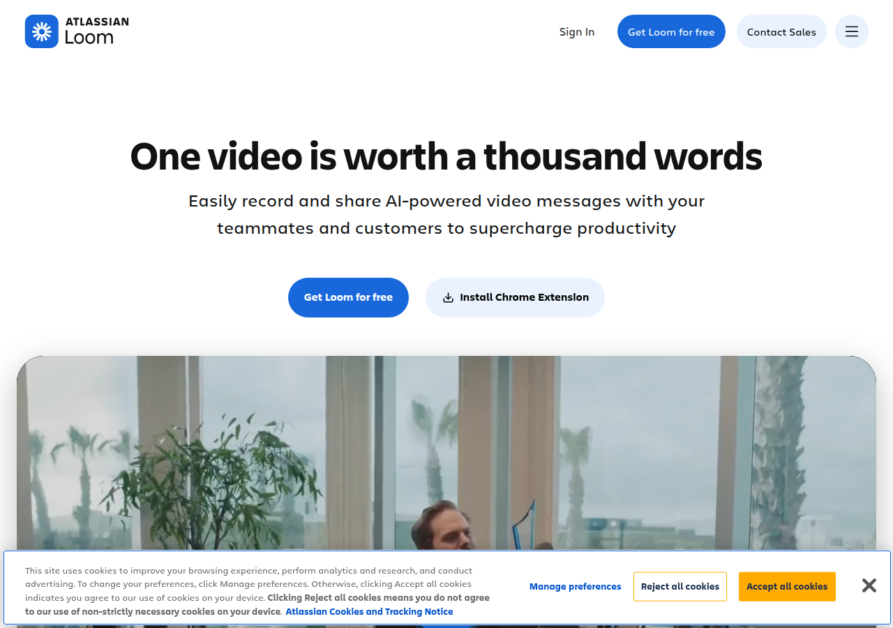 Screenshot of loom.com