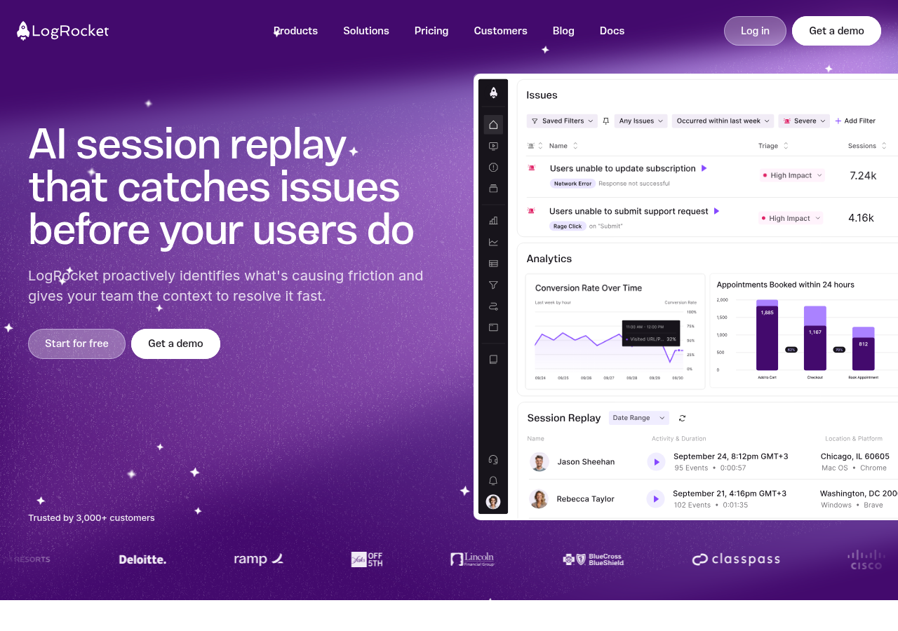 Screenshot of logrocket.com