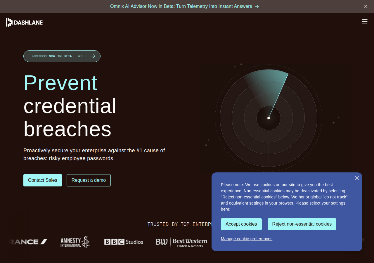 Screenshot of dashlane.com