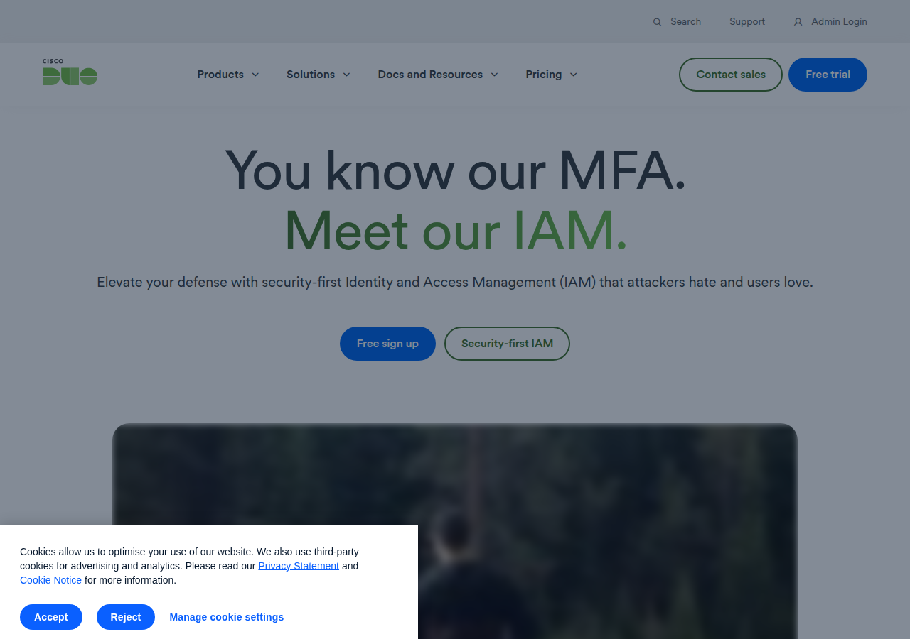 Screenshot of duo.com