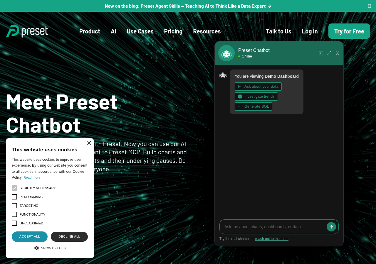 Screenshot of preset.io