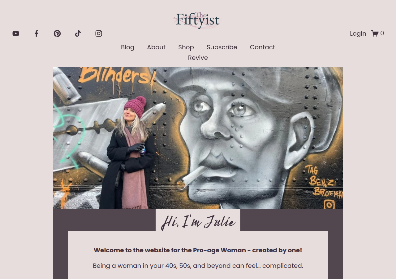 Screenshot of thefiftyist.com