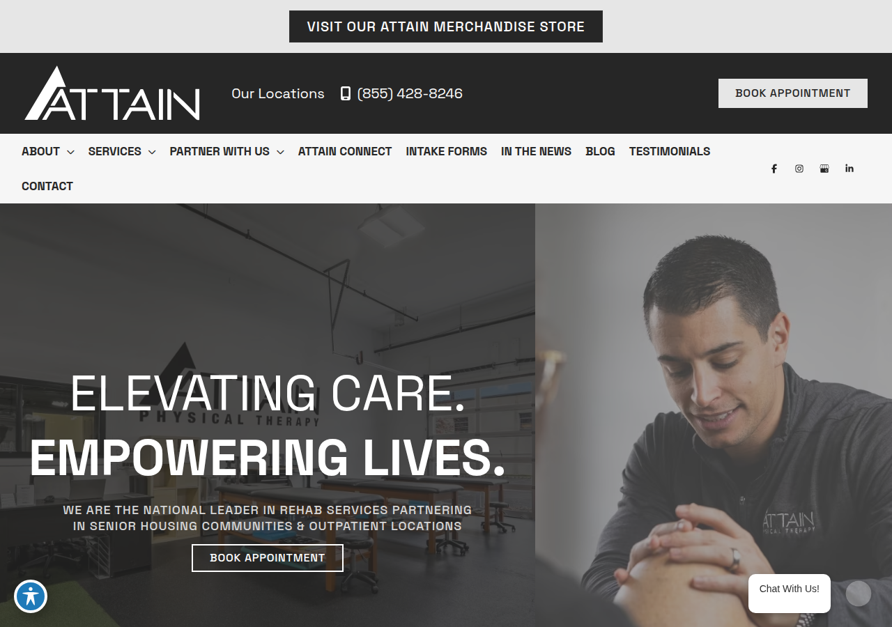 Screenshot of attain-pt.com