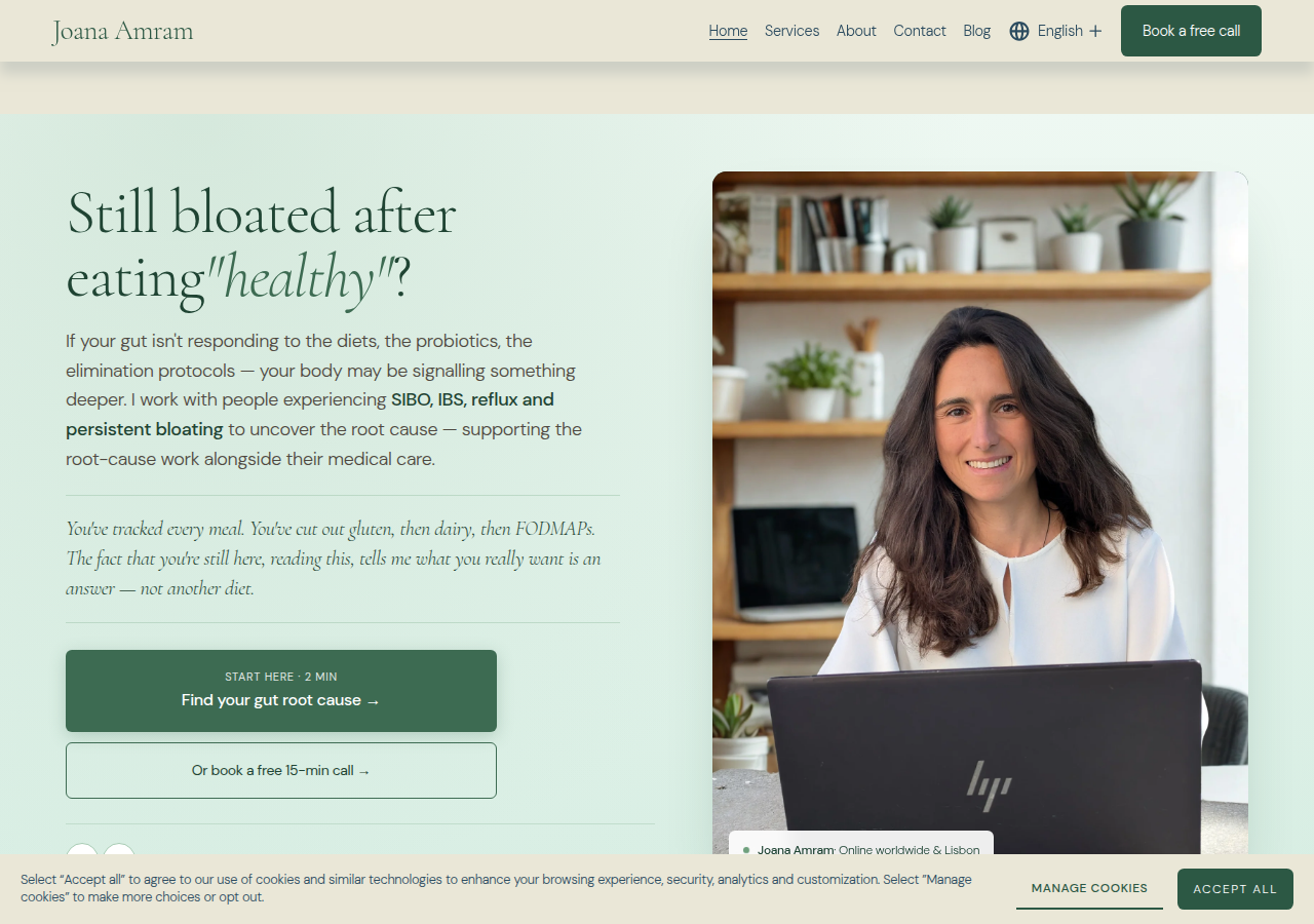 Screenshot of joana-amram.com