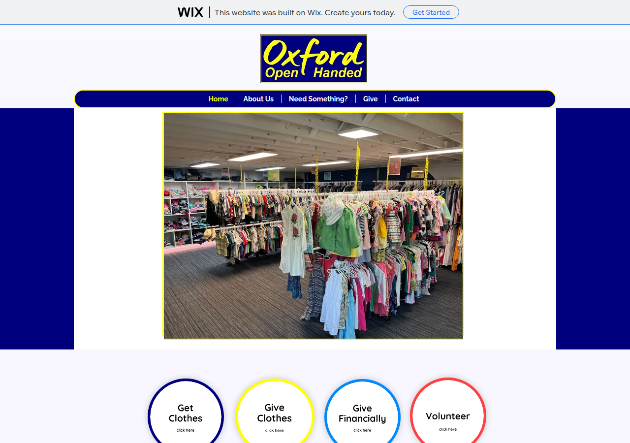 Screenshot of oxfordopenhanded.wixsite.com