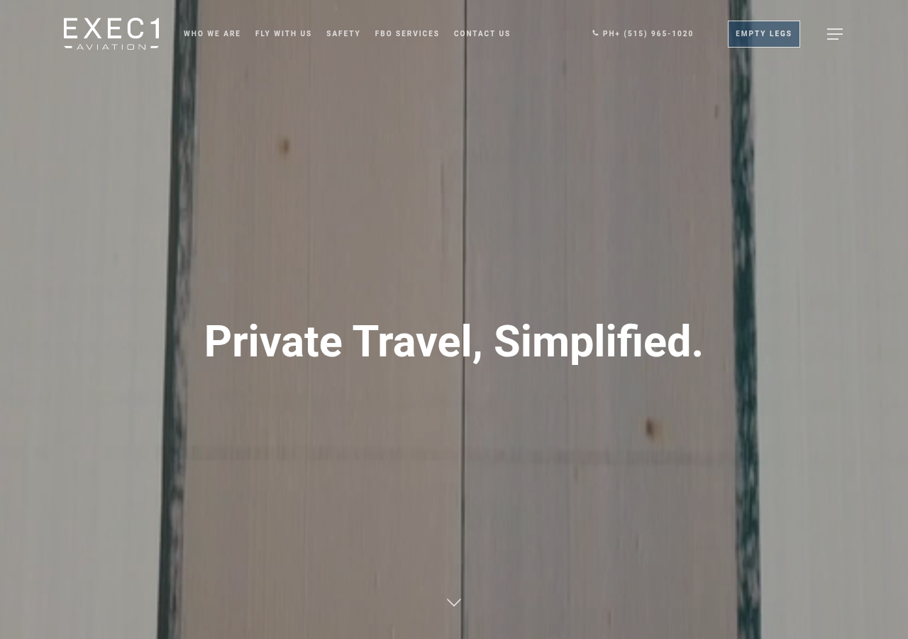 Screenshot of exec1aviation.com