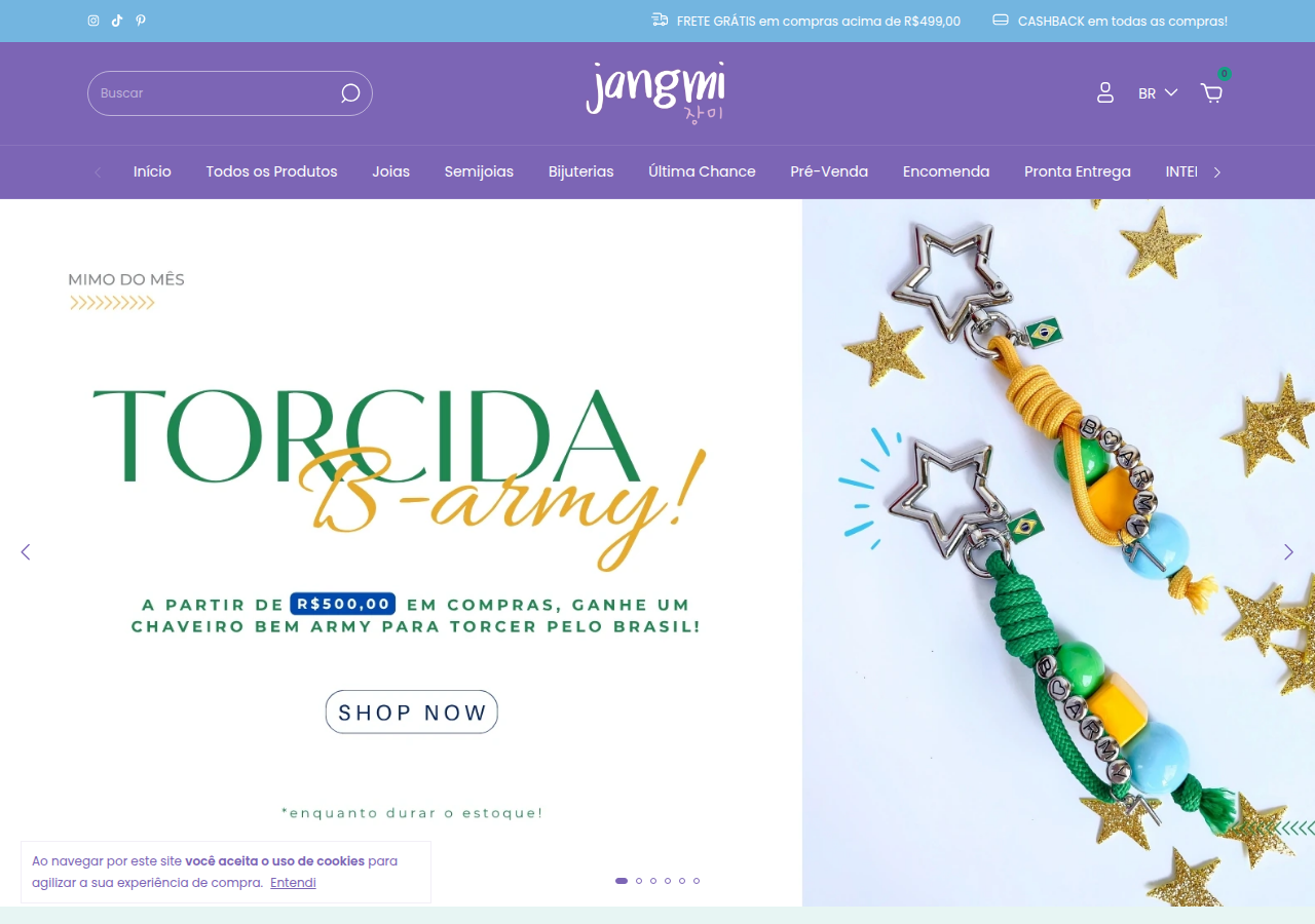 Screenshot of jangmi.com.br