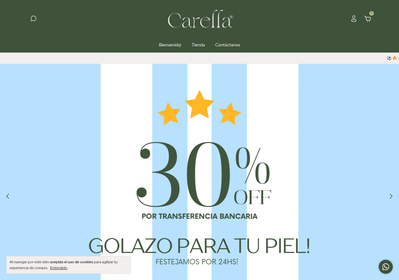 Screenshot of dermocarella.com.ar