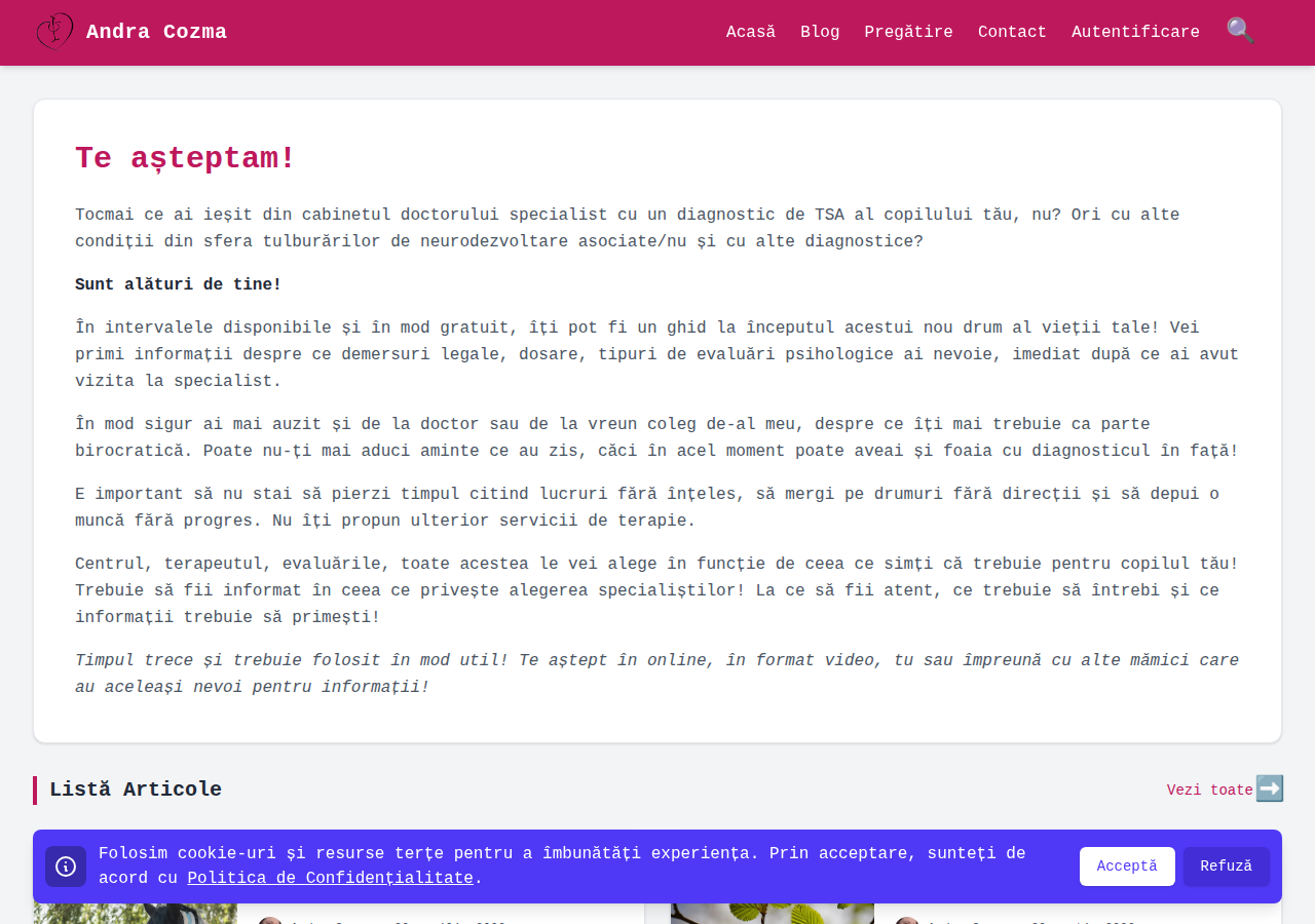 Screenshot of andra-cozma.ro