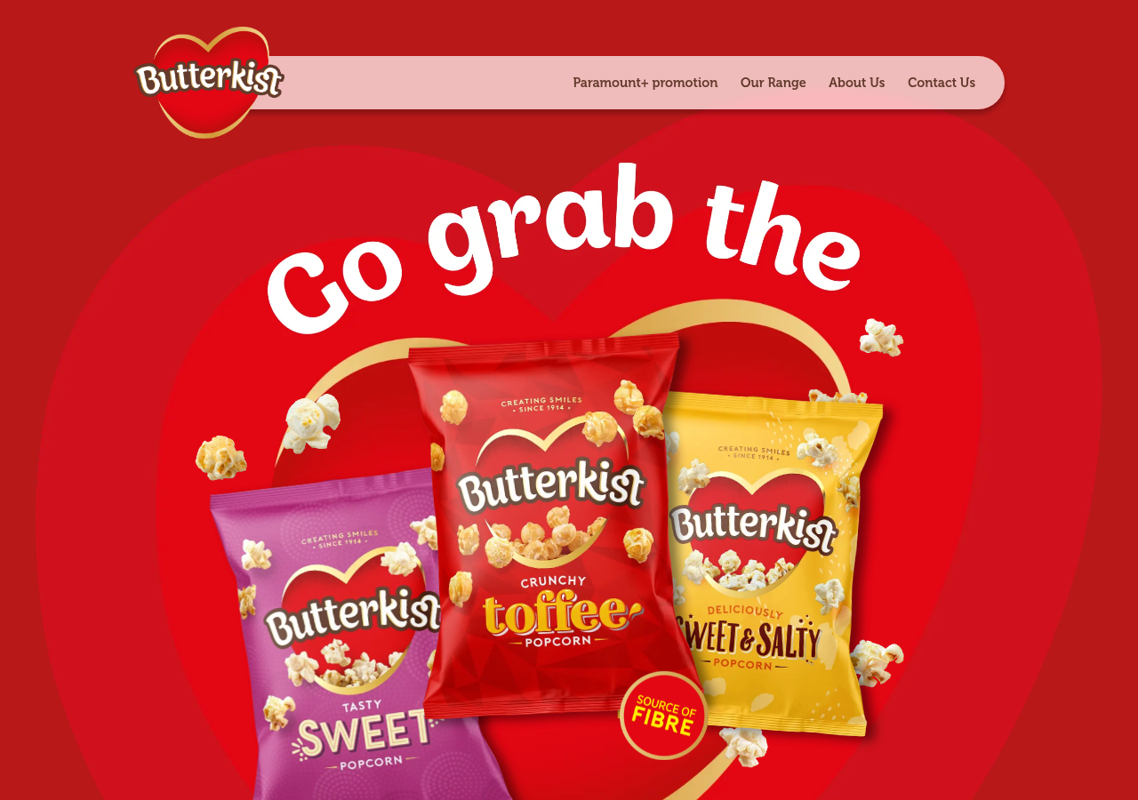 Screenshot of butterkist.co.uk