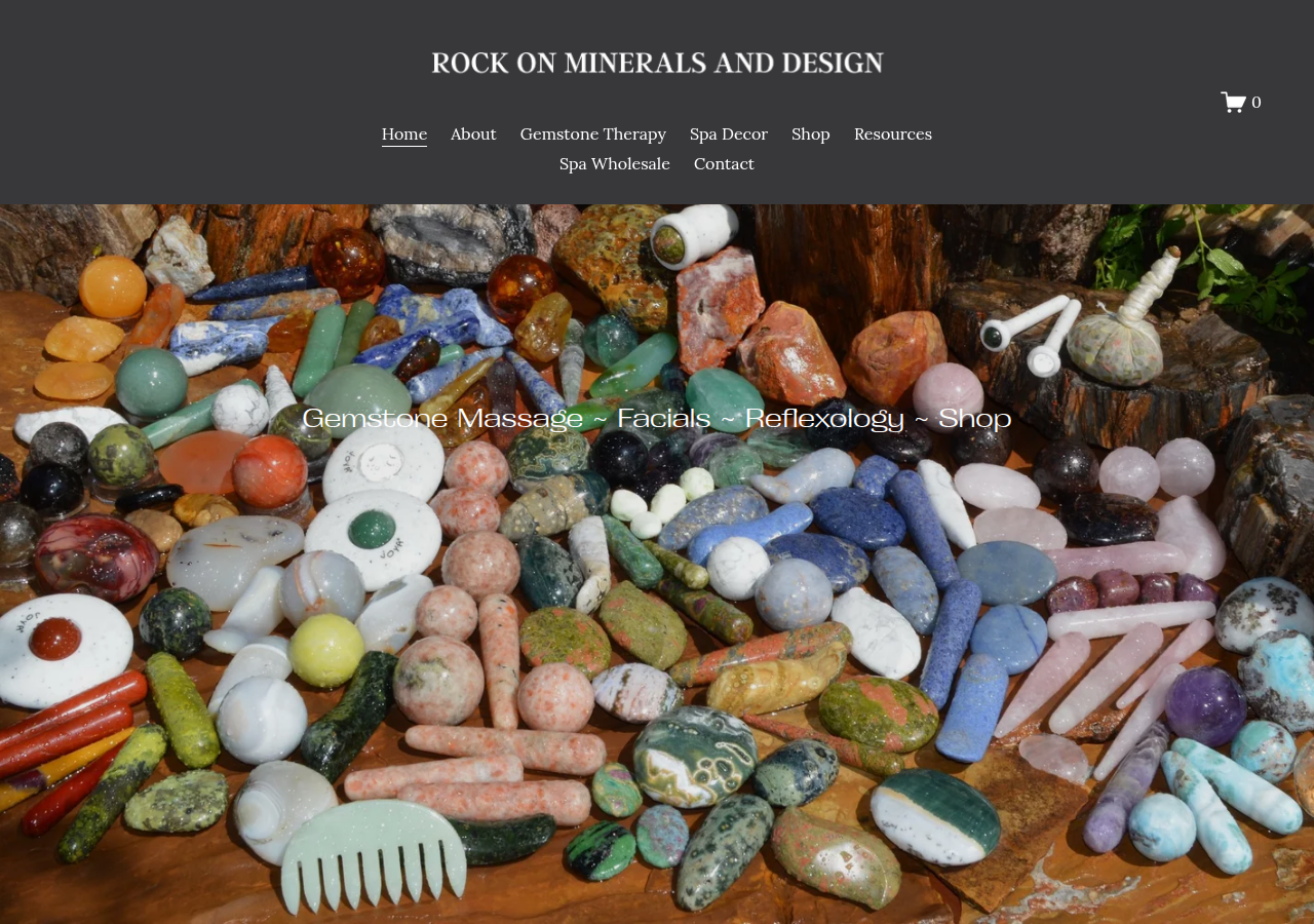Screenshot of rockonmineralsanddesign.com