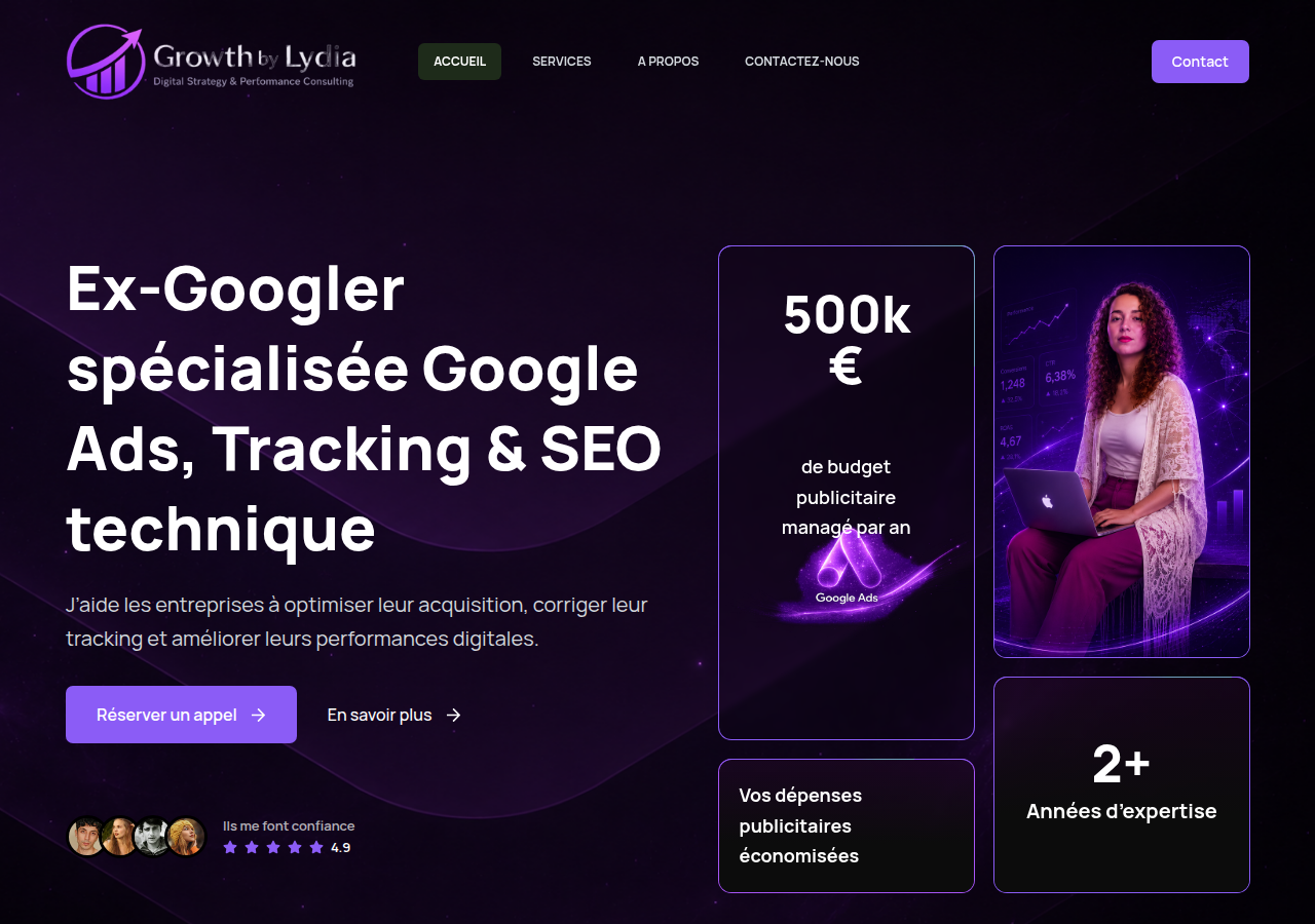 Screenshot of growthbylydia.com