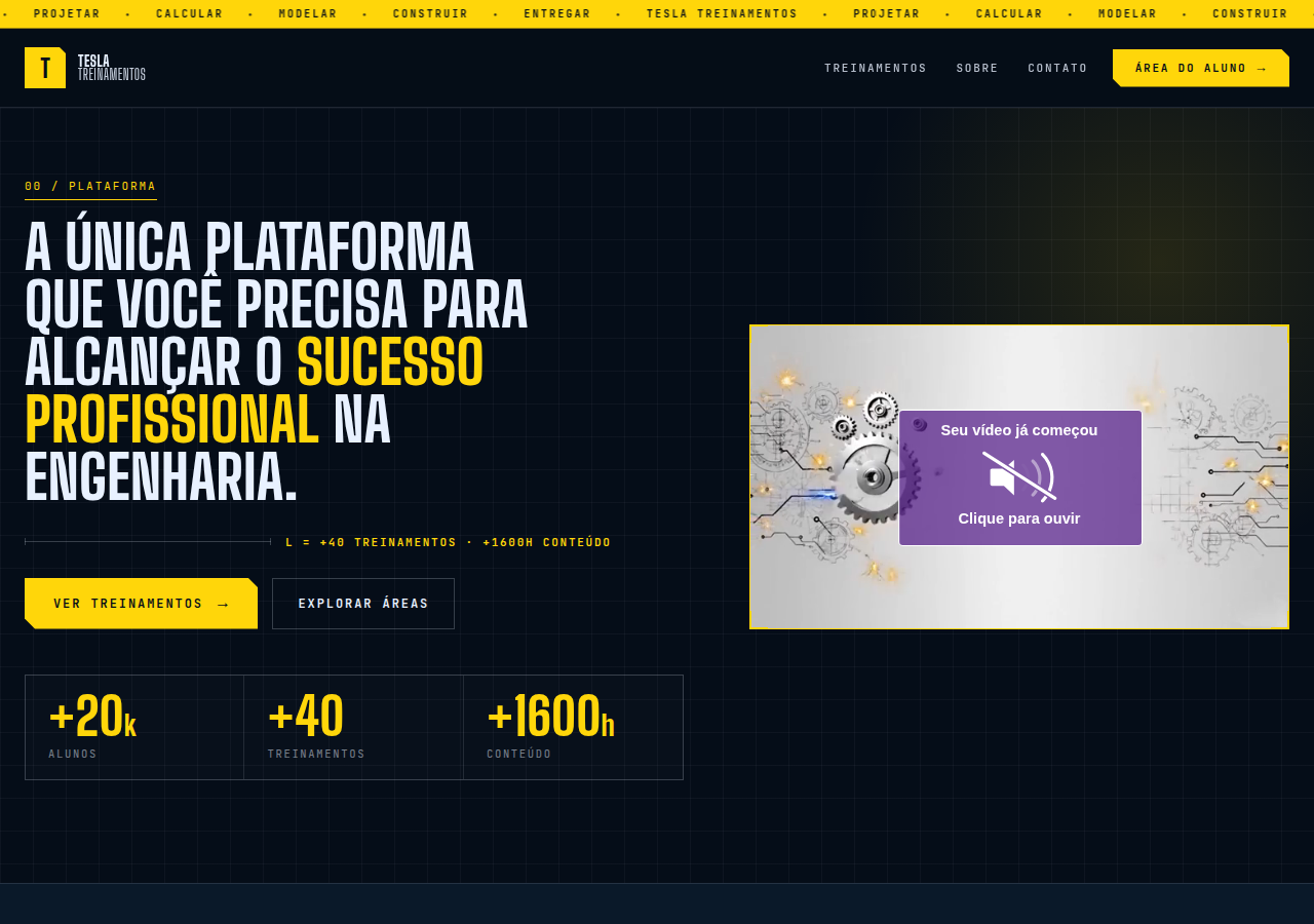 Screenshot of teslatreinamentos.tech