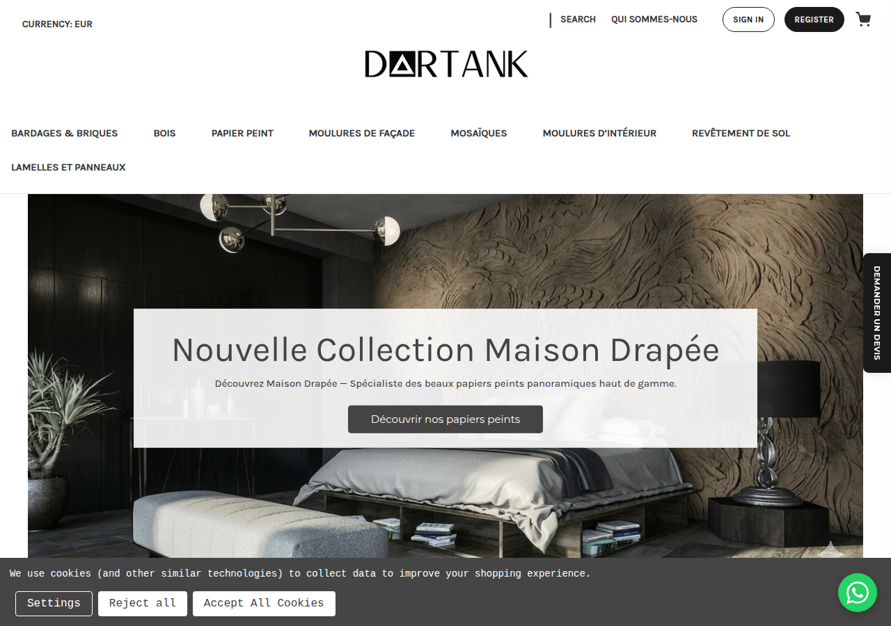 Screenshot of dartank.com