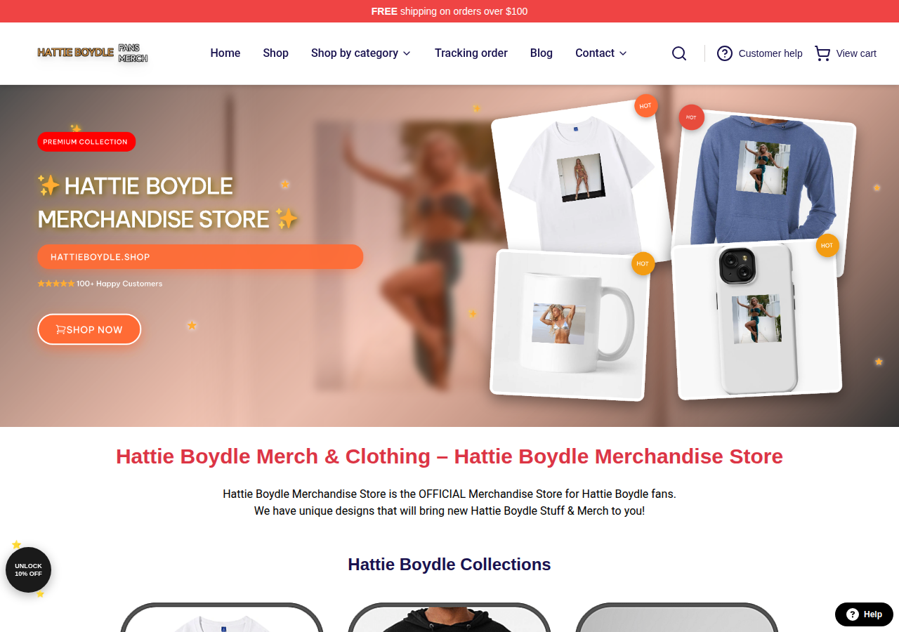 Screenshot of hattieboydle.shop
