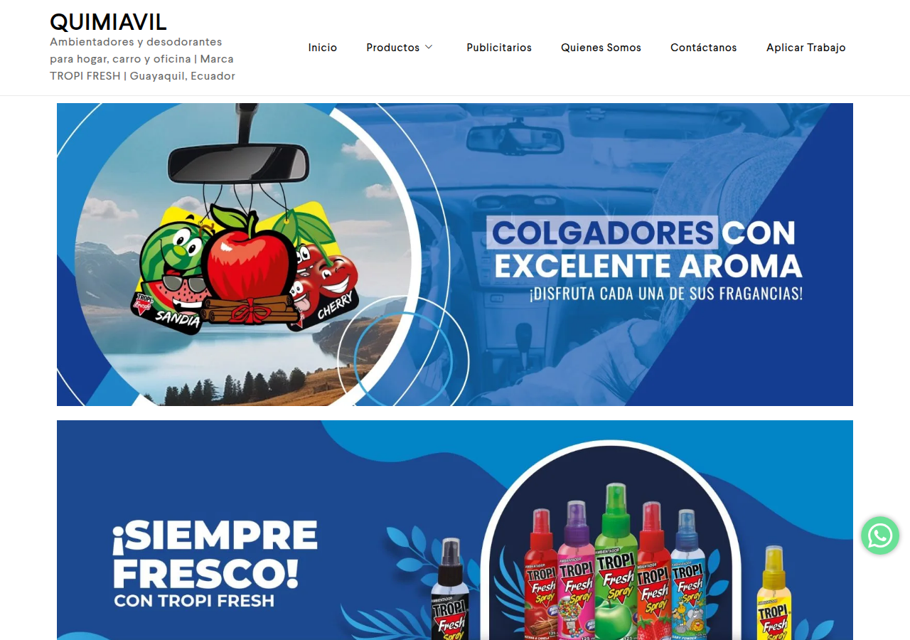 Screenshot of quimiavil.com
