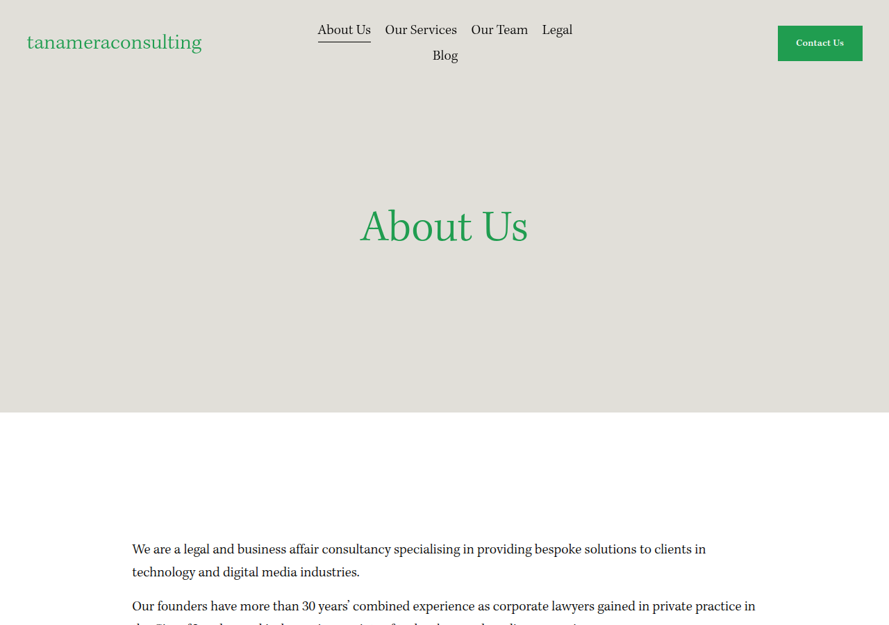 Screenshot of tanameraconsulting.co.uk