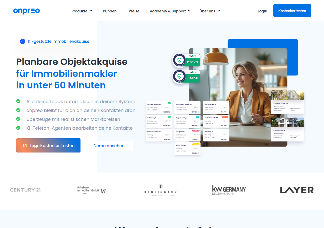 Screenshot of onpreo.com