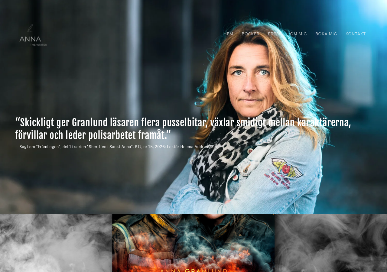 Screenshot of annagranlund.se