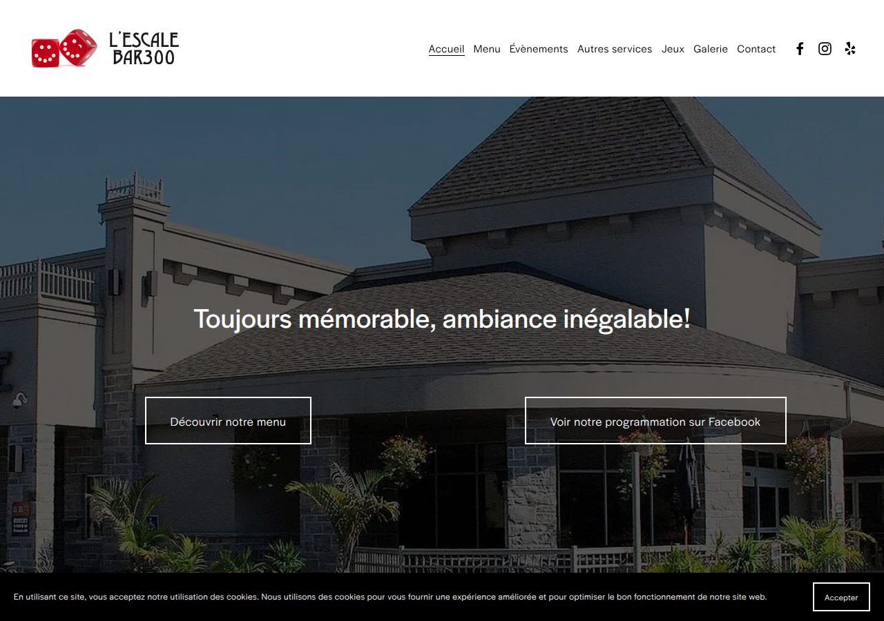 Screenshot of escalebar300.com