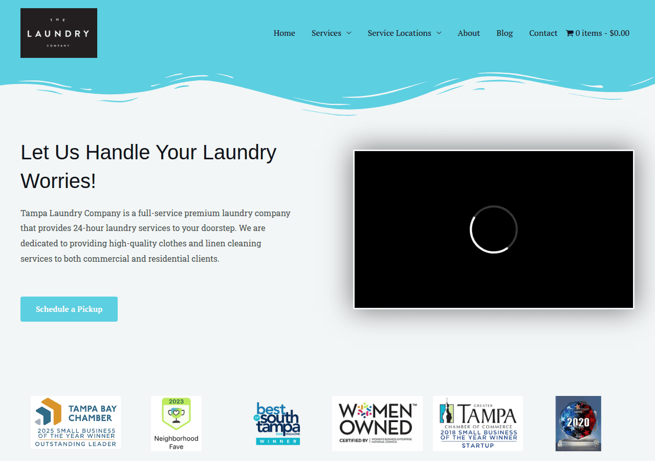 Screenshot of tampalaundry.com