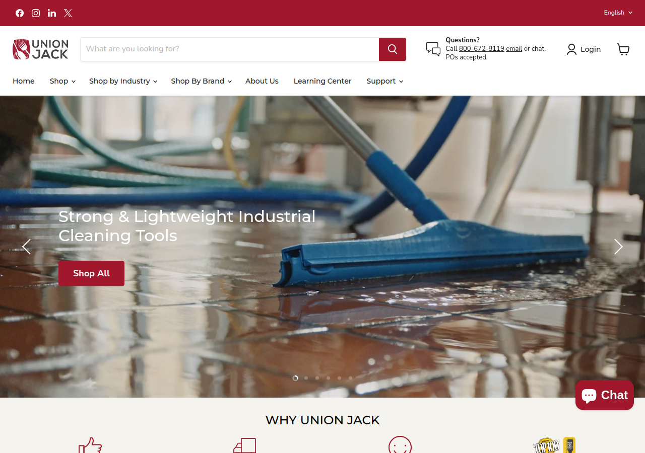 Screenshot of unionjacktools.com