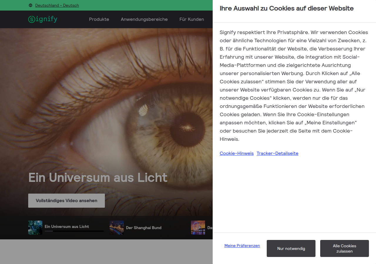 Screenshot of signify.com