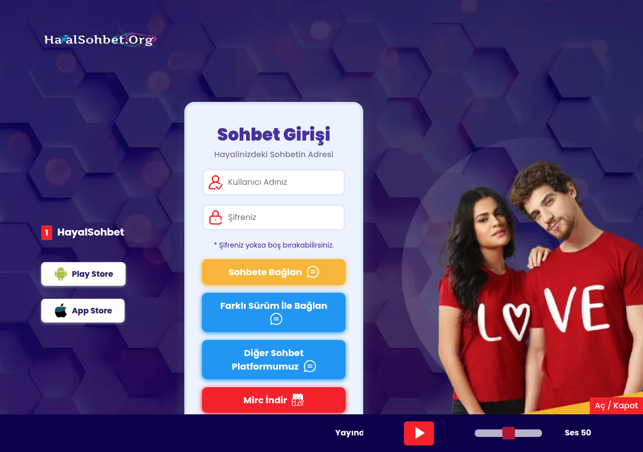 Screenshot of hayalsohbet.org