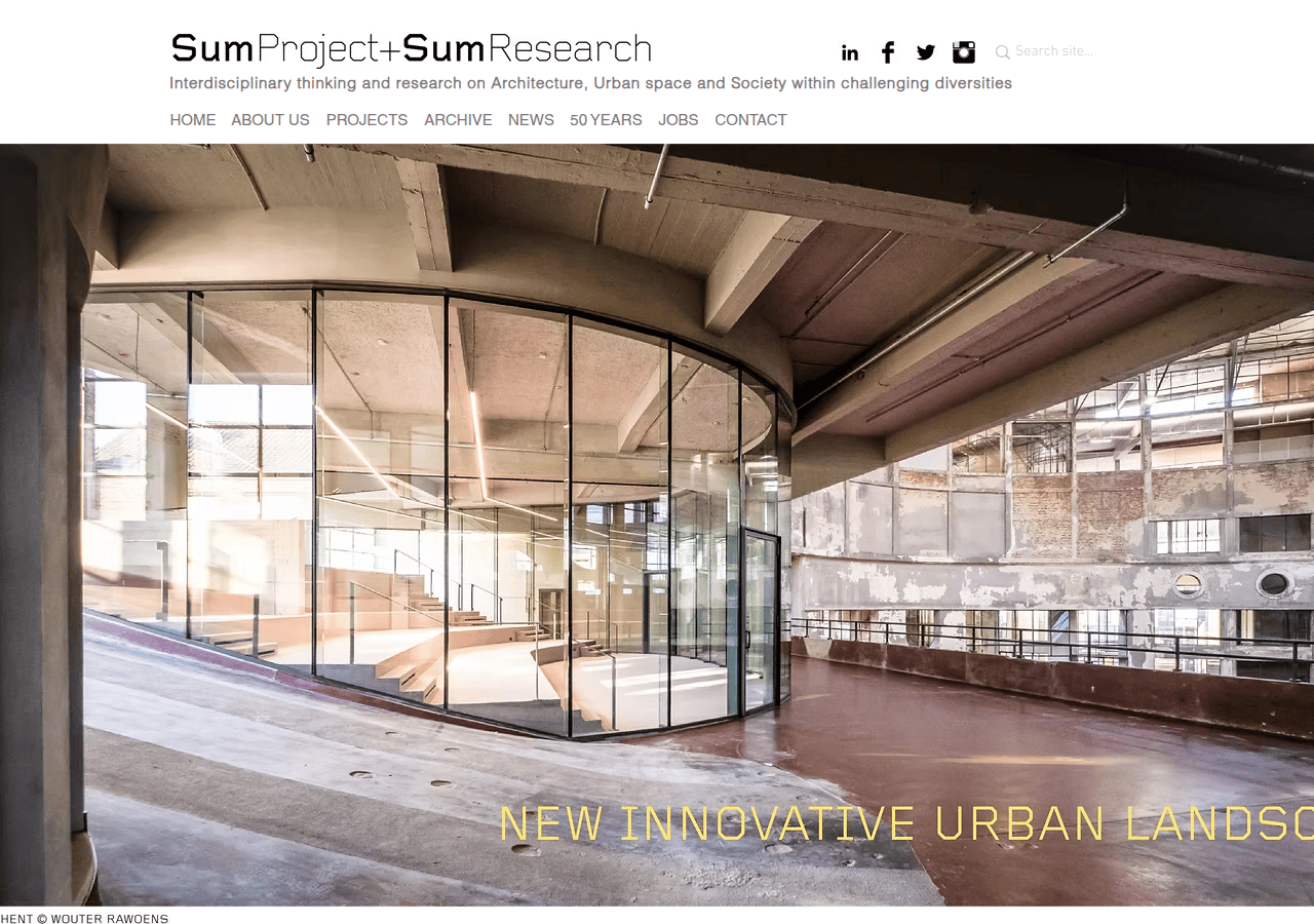 Screenshot of sum.be