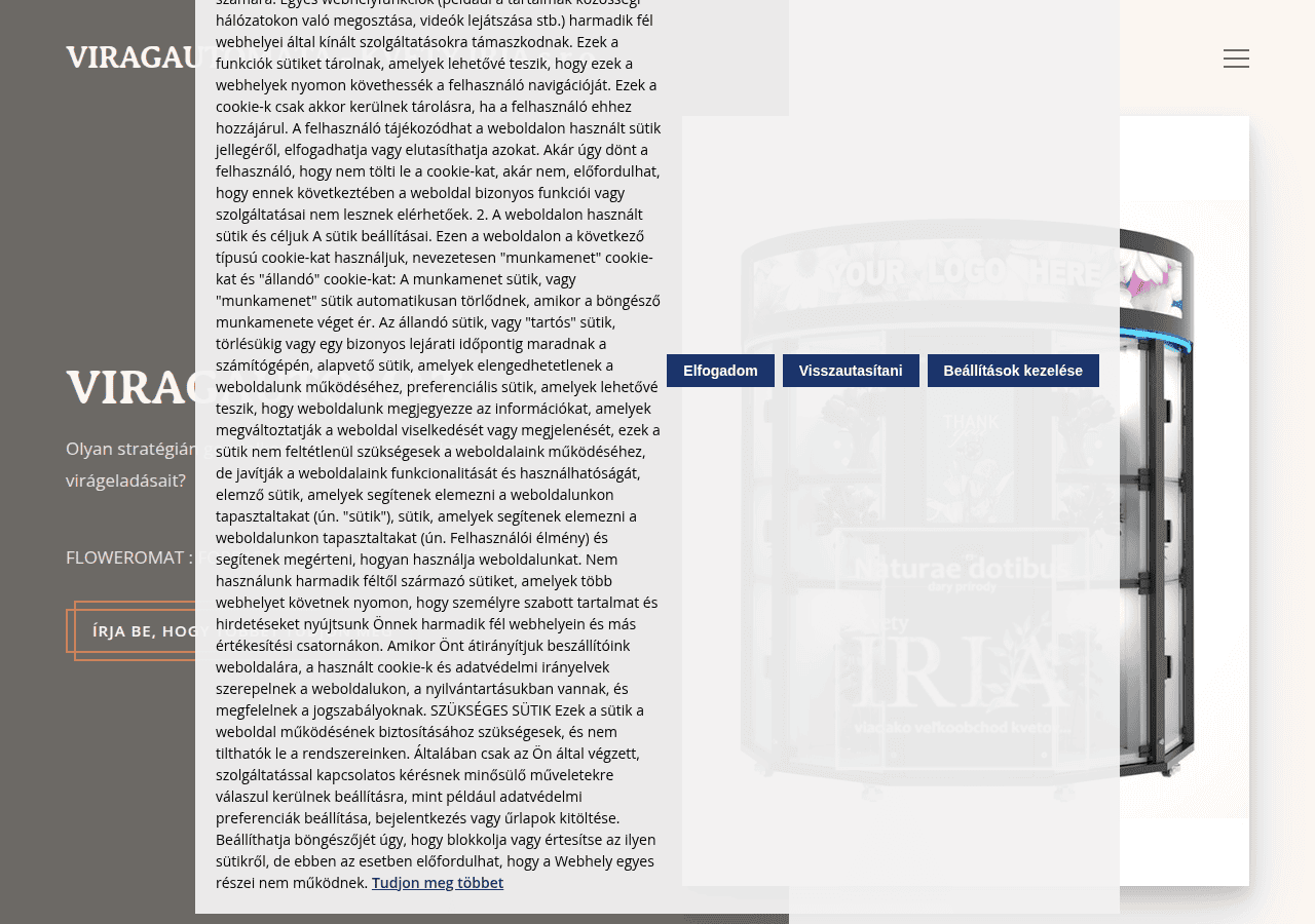 Screenshot of viragautomat.hu