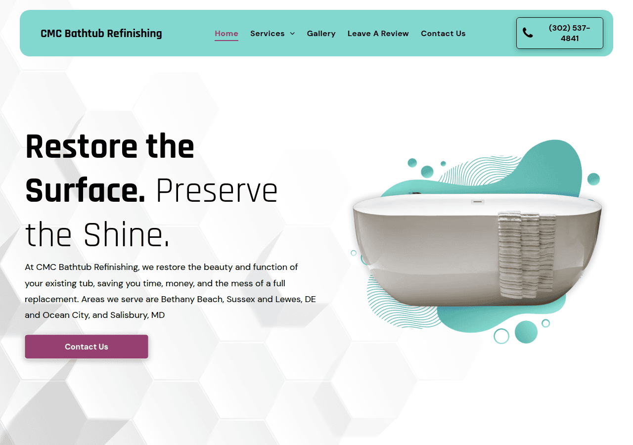 Screenshot of cmcbathtub.com