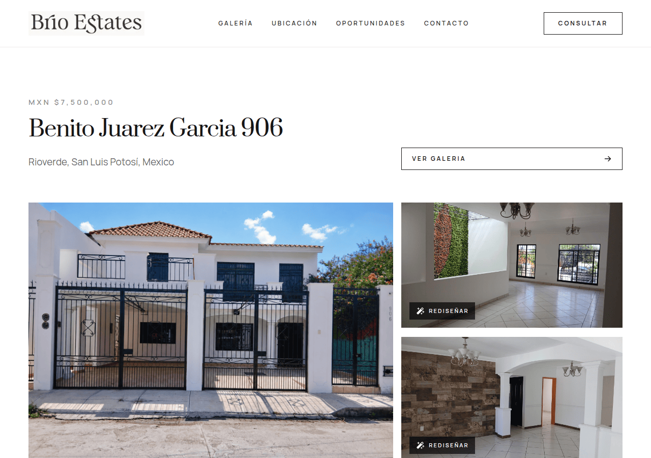 Screenshot of brioestates.com
