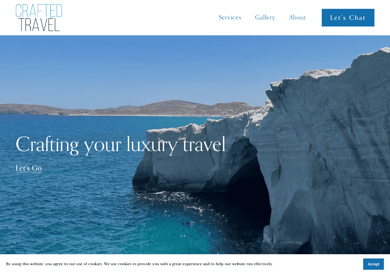 Screenshot of thecraftedtravel.com