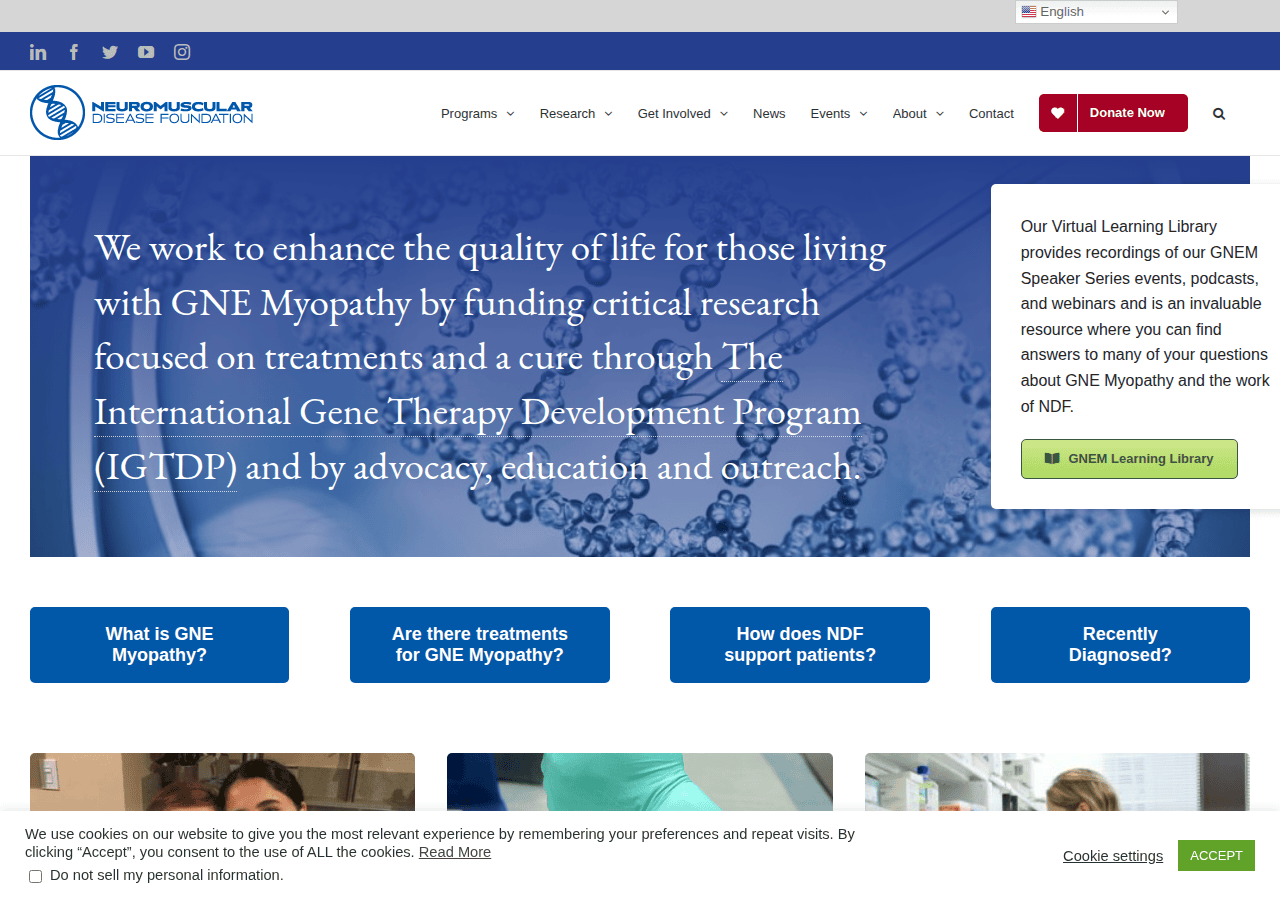 Screenshot of curegnem.org