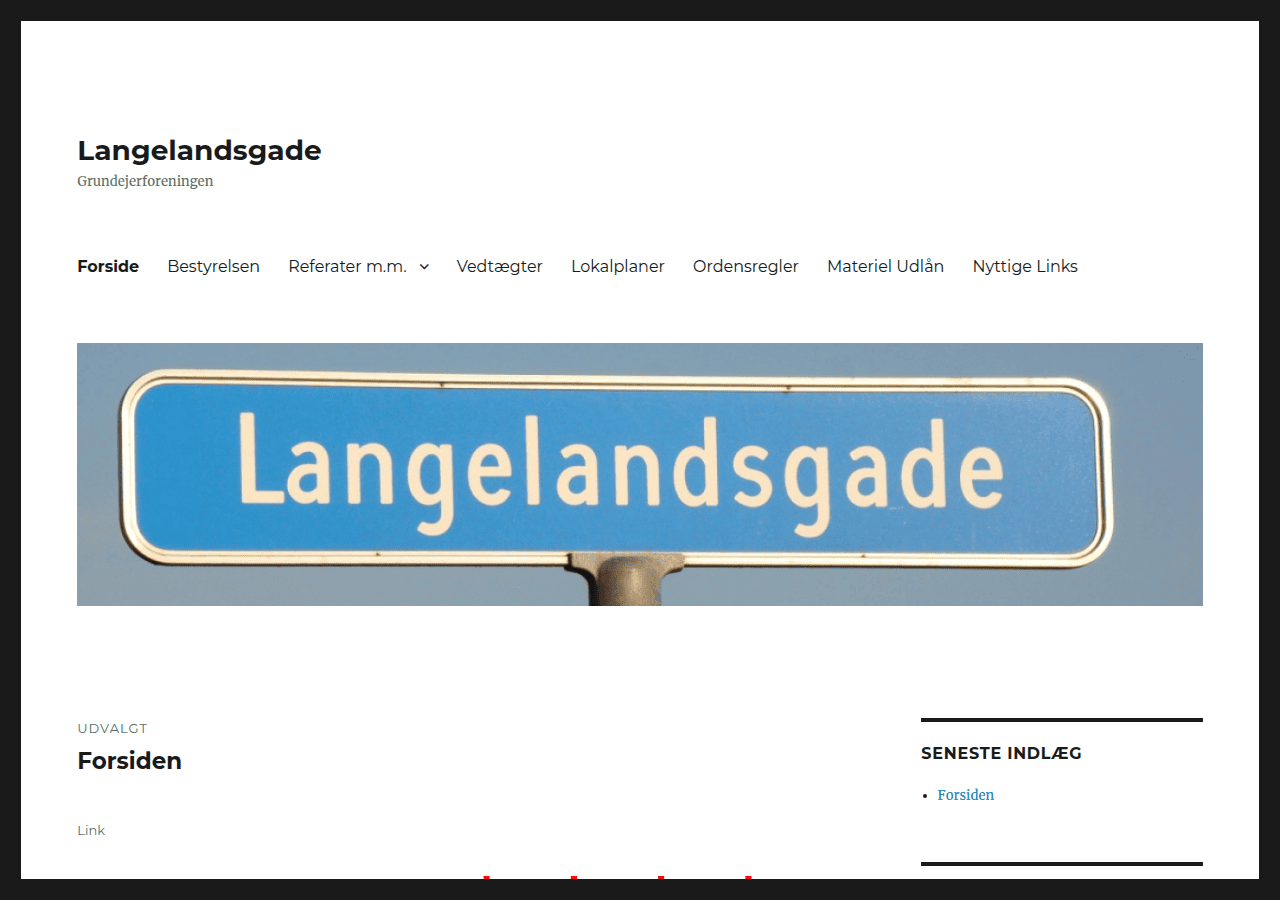 Screenshot of langelandsgade.dk