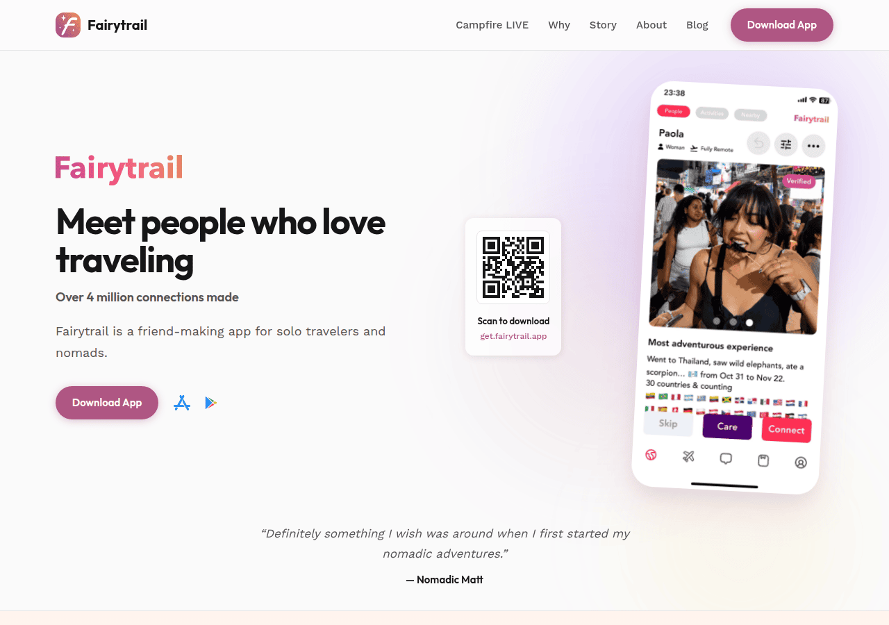 Screenshot of fairytrail.app