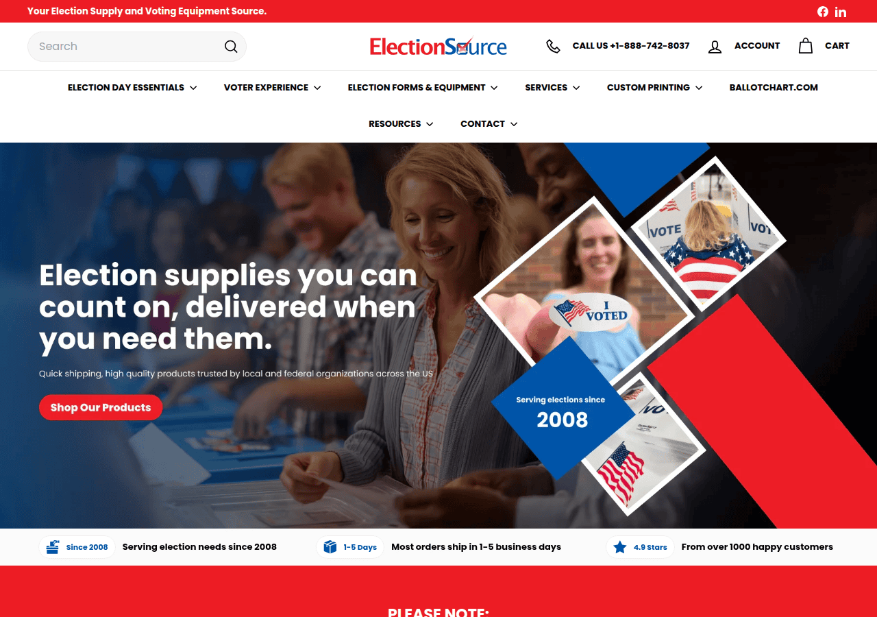 Screenshot of electionsource.com