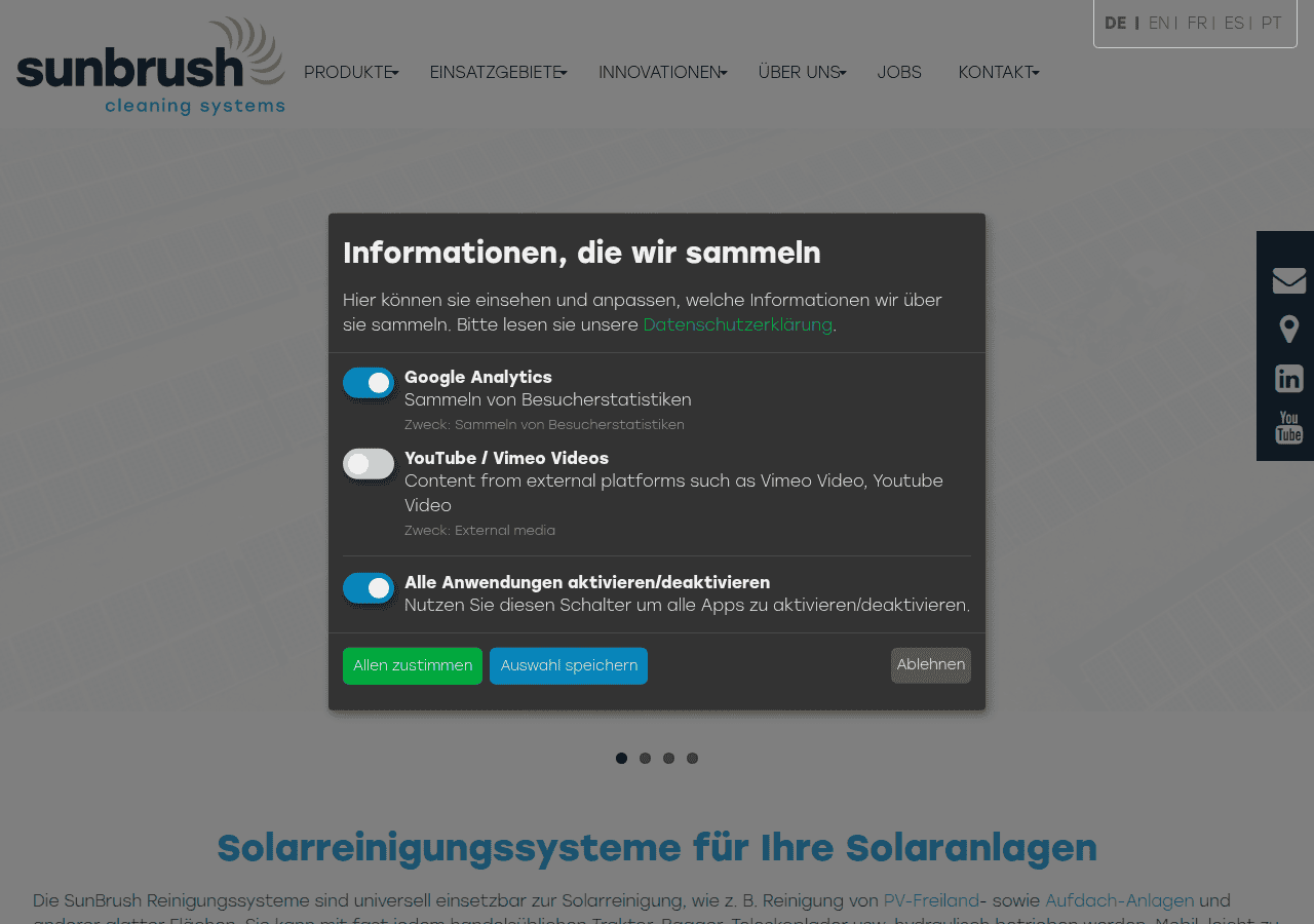 Screenshot of sunbrushmobil.com