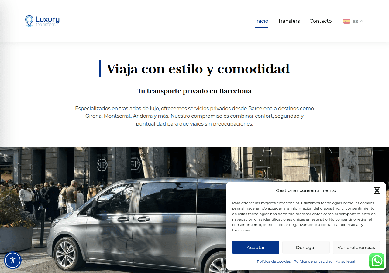 Screenshot of luxurytransfers.es