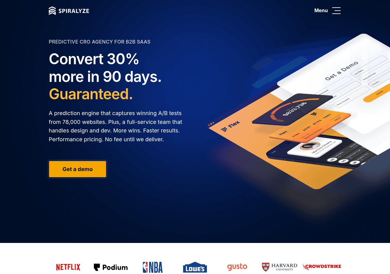 Screenshot of spiralyze.com