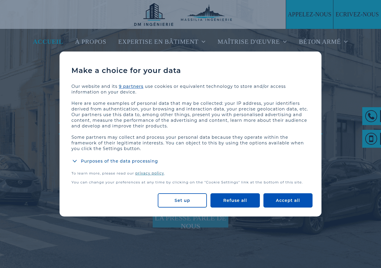 Screenshot of dm-massilia-ingenierie.fr