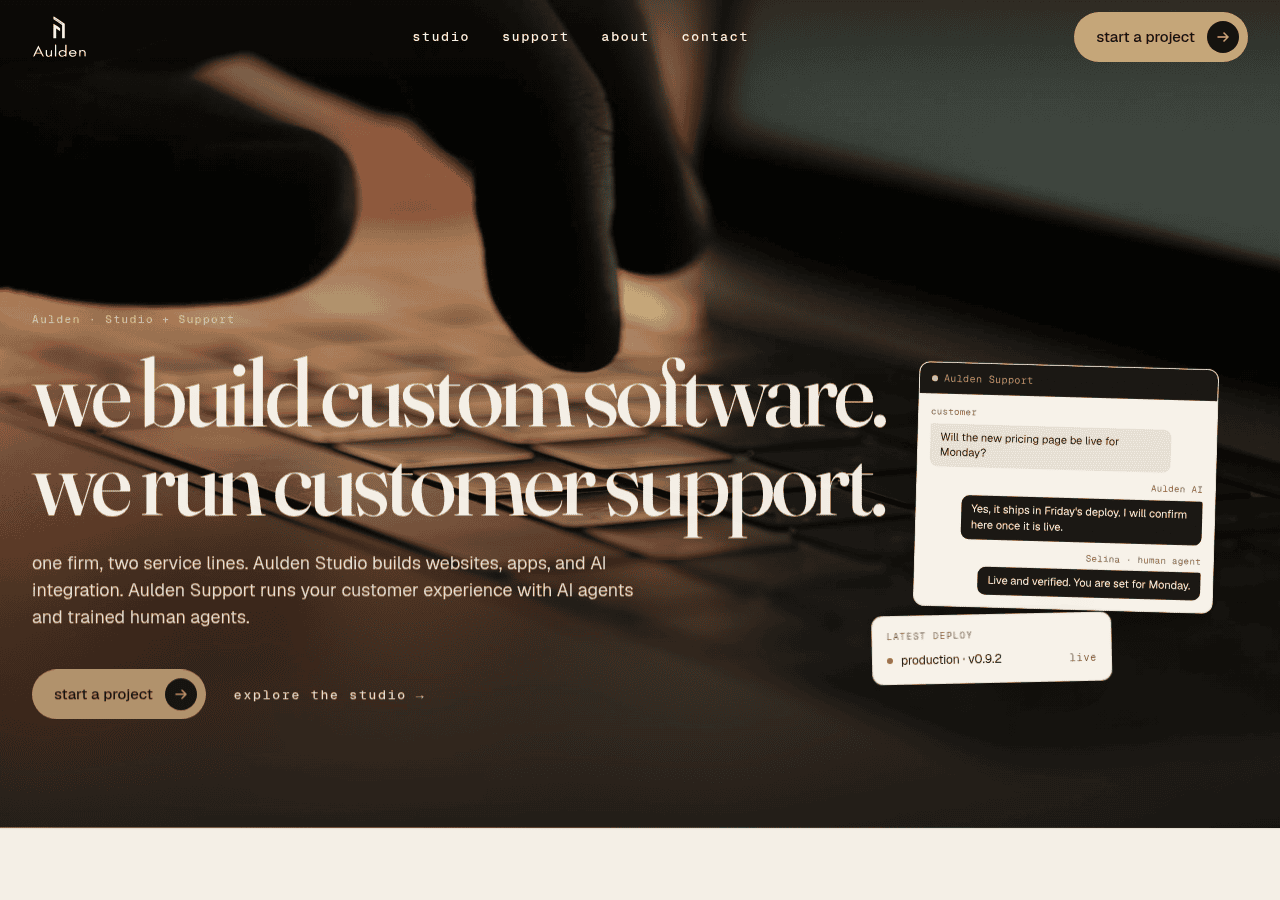 Screenshot of getaulden.com